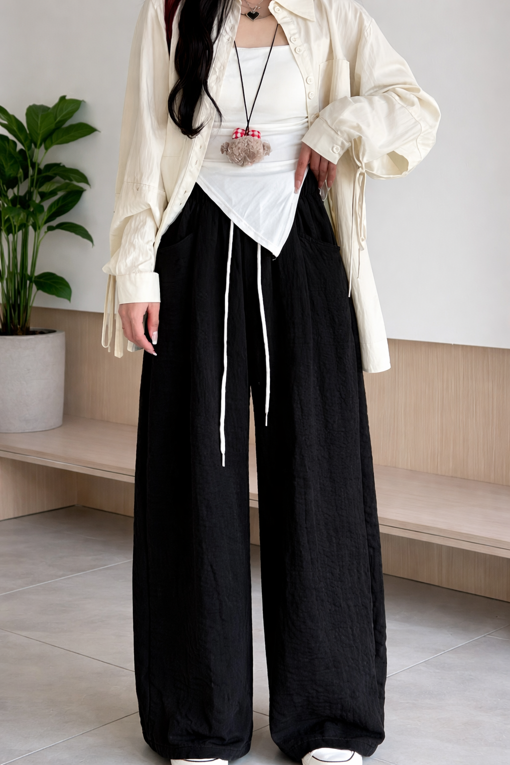 9b87a252-c1d7-4502-ba22-b9e3aa654866 Wide‑Leg Pants High‑Waist Japanese‑Style Yamamoto Trousers - Image 1