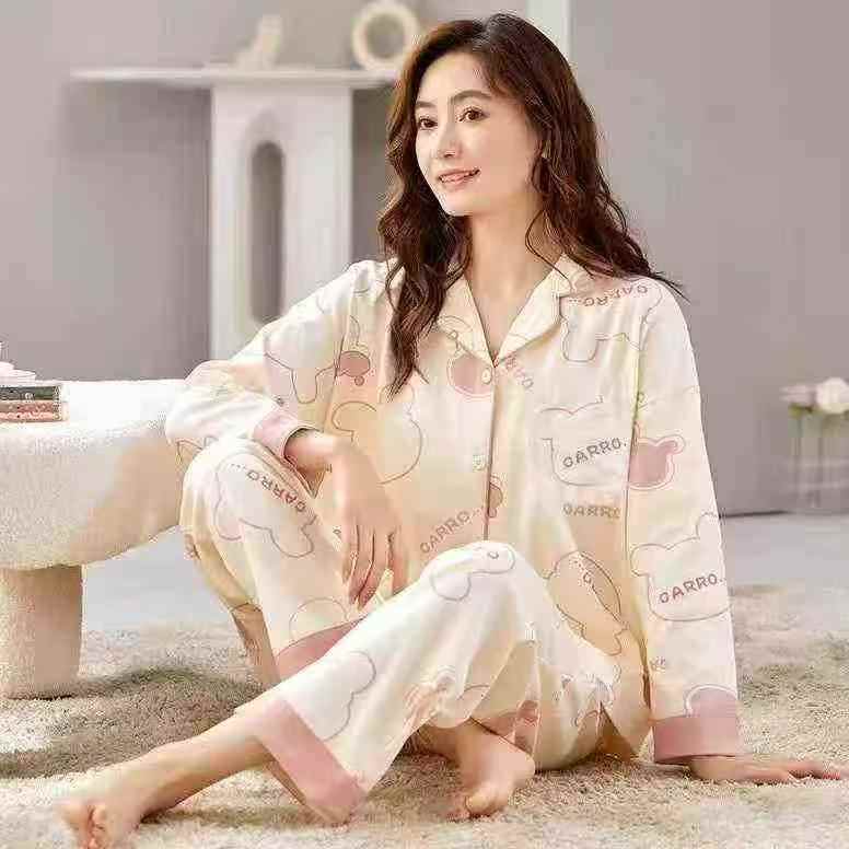 Women's Long Sleeve Pajamas Set – Cozy & Stylish Nightwear (8) Women's Long Sleeve Pajamas Set – Cozy & Stylish Nightwear - Image 1