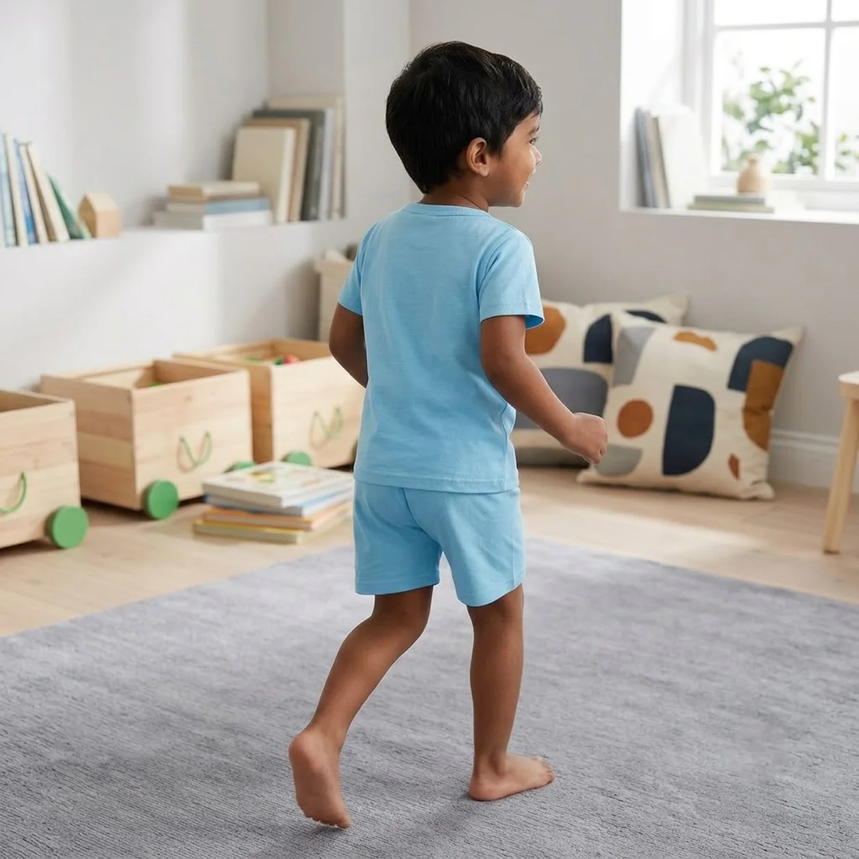 CAU191 100% Cotton Kids' Tracksuit – Comfortable, Breathable, and Stylish Activewear - Image 1