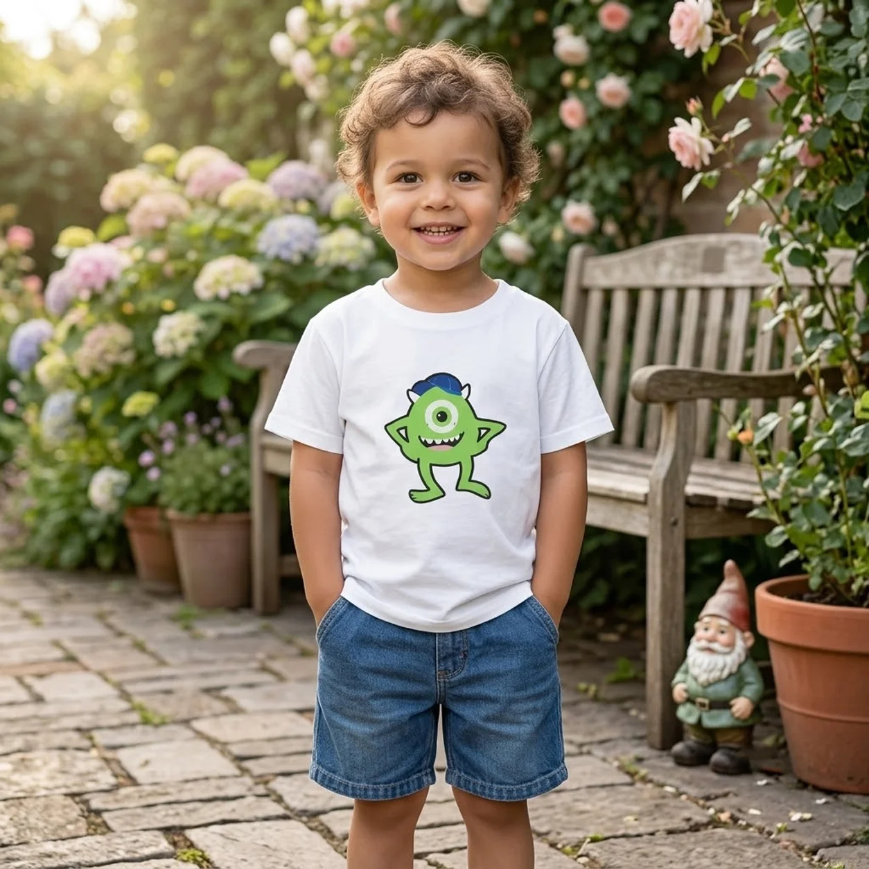 CAU198 100% Cotton Kids' Cartoon T-Shirt Soft Casual Short Sleeve Tee - Image 1
