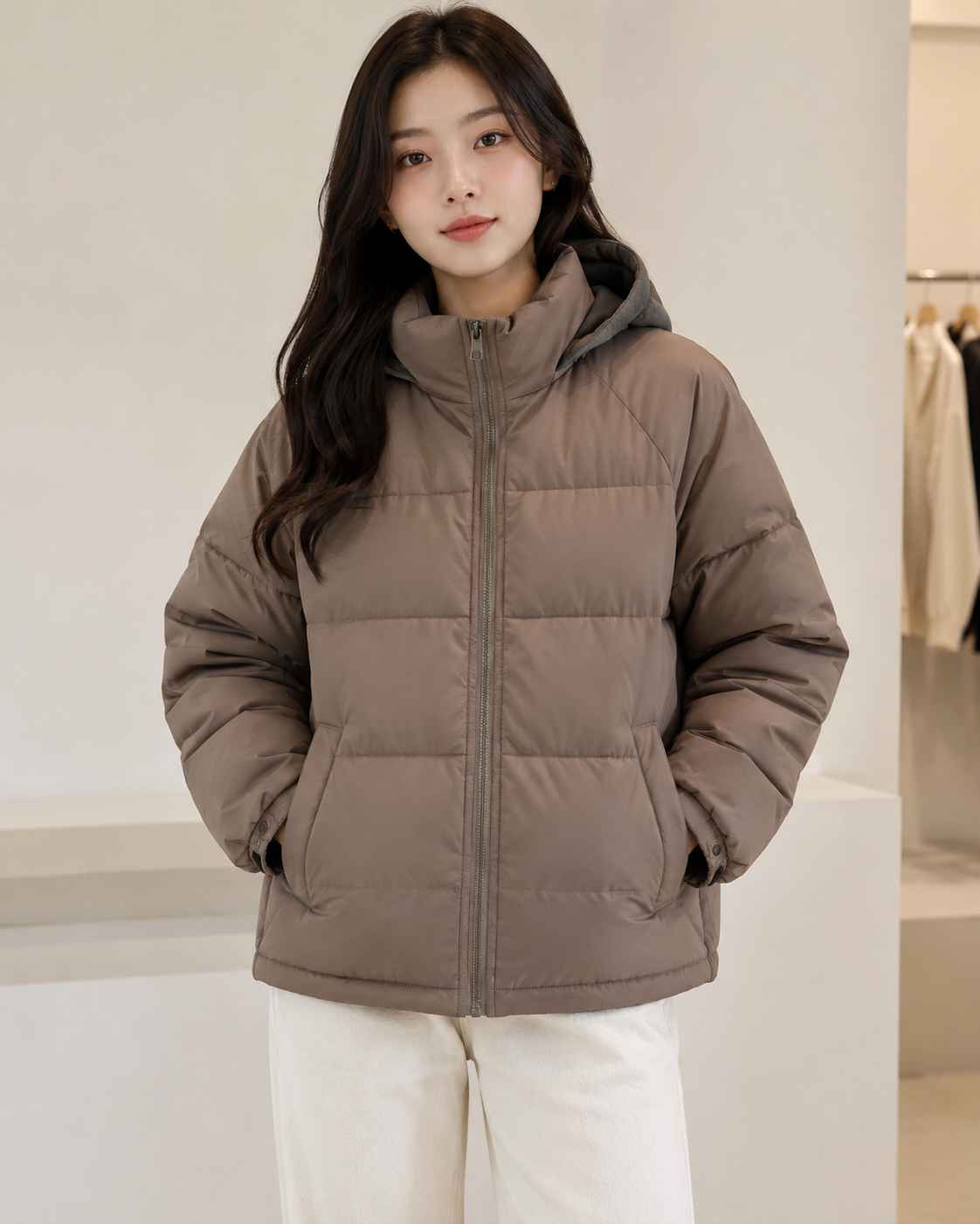 Women’s Hooded Puffer Jacket – Warm Short Winter Coat Women’s Hooded Puffer Jacket – Warm Short Winter Coat - Image 1