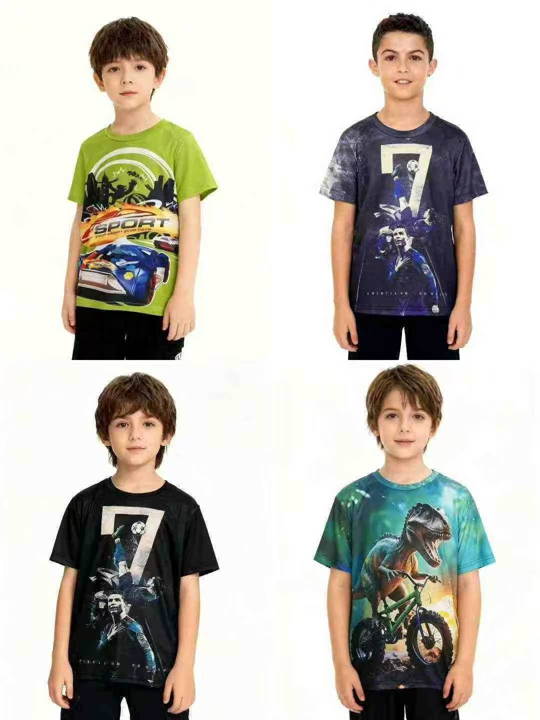 Boys’ 3D Cartoon Dinosaur Graphic T-Shirt – Cool Summer Short Sleeve Kids Streetwear Top Boys’ 3D Cartoon Dinosaur Graphic T-Shirt – Cool Summer Short Sleeve Kids Streetwear Top