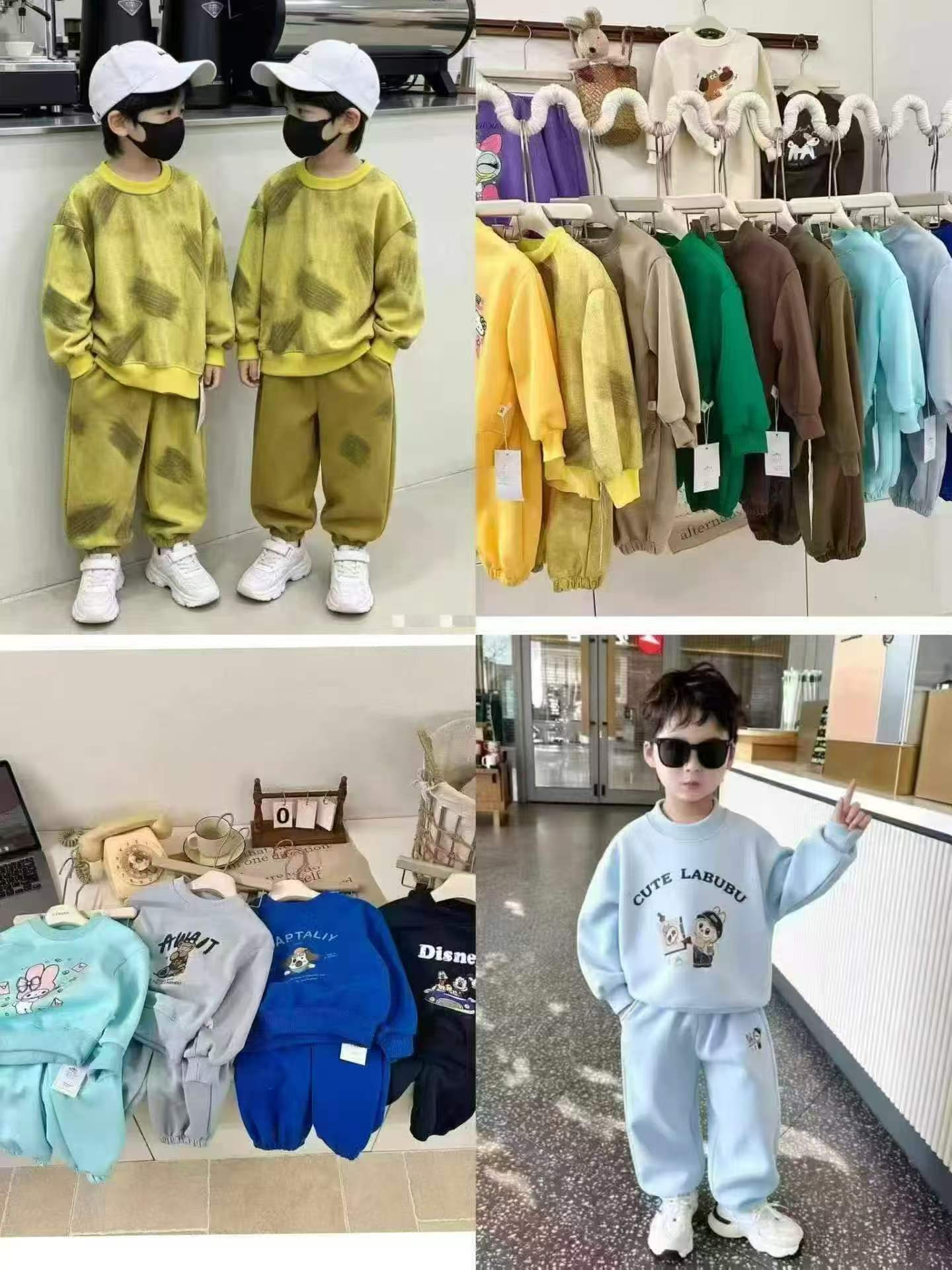 Kids' Fashion Hoodie & Pants Two-Piece Set – Printed Cartoon Sweatshirt and Loose-Fit Jogger Set Kids' Fashion Hoodie & Pants Two-Piece Set – Printed Cartoon Sweatshirt and Loose-Fit Jogger Set
